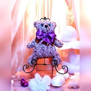 Handmade Purple Variegated Teddy Bear OOAK